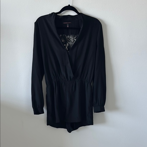 Victoria's Secret Black Lace Detail Romper - Picture 1 of 5